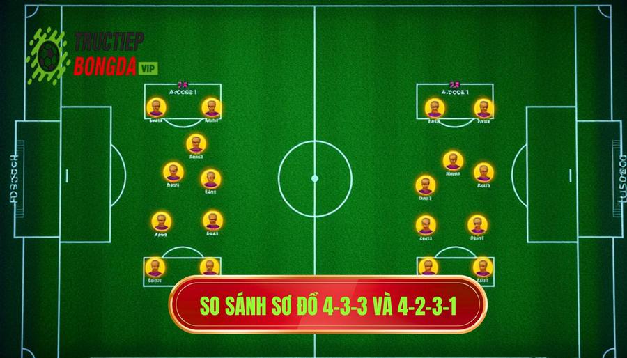 4-3-3 và 4-2-3-1 khác nhau thế nào