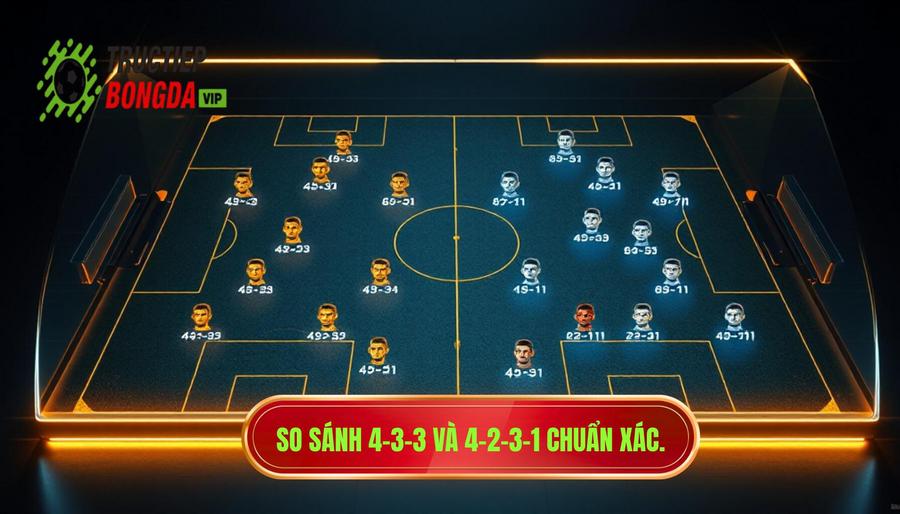 4-3-3 và 4-2-3-1 khác nhau thế nào